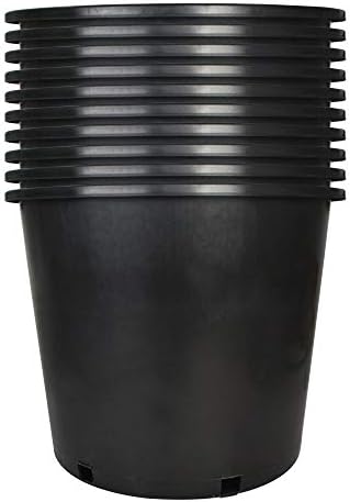 7 Gallon Nursery Pot 10-Pack Plastic Garden Planter Pots by XCSHUS
