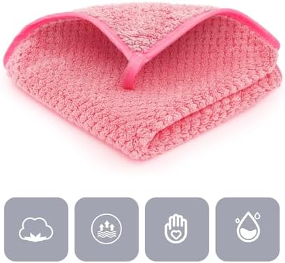 MaopaoBeauty 6 Pack Washcloth Towels Set, Waffle Hand Towels Set, Microfiber Super Soft Highly Absorbent, Sturdy Quick Drying Towels for Bathroom, Gym, Sports, Yoga, Hot Pink - Image 2