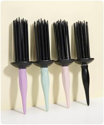 Curl Defining Round Brush Curly Hair Comb, Travel-friendly Styling Tool for Beautiful Curls (pink) - Image 5