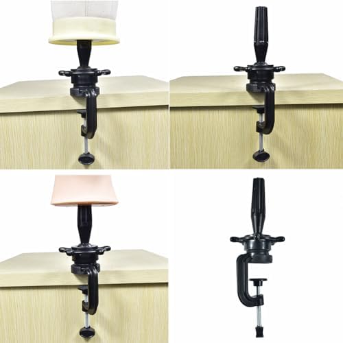 Mannequin Training Head Clamp/Stand Wig Holder Stand Desk Table Clamp Wig Clamp Cosmetology Training Head Table Clamp Holding Clamp for Hairdressing Head Canvas Head Holding Clamp - Image 4