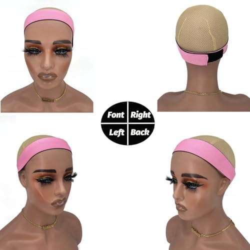Elastic Lace Melting Bands for Wigs, Light Pink Lace Front Edge Wrap to Lay Edges (Light Pink (Pack of 2)) - Image 3