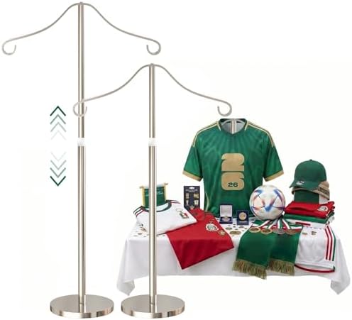 Shirt Display Stand Mannequin Torso 18-33" Adjustable,Nickel,2 Pack by Unknown