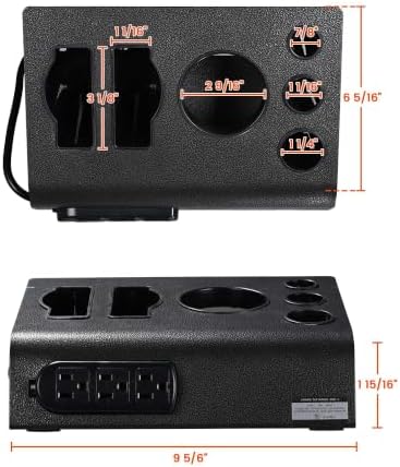 BYOOTIQUE 6-Hole Tabletop Blow Dryer & Hair Iron Holder Salon Stand Pack 2 - Image 4