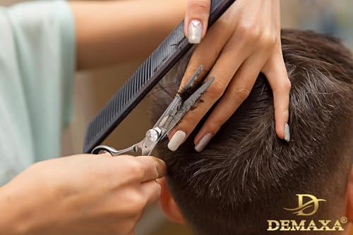 DEMAXA 6.5" Premium Hair Scissors Professionally Sharp Barber Shears - High Carbon Steel Hair Cutting Scissors with Smooth Sharp Edge Blades - Hair Trimming Shears for women Salon & Personal Use - Image 6