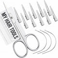 My Hair Tools Hair Extension Tools Set Scissor, Clips and Sew-In Needle by MyHairTools