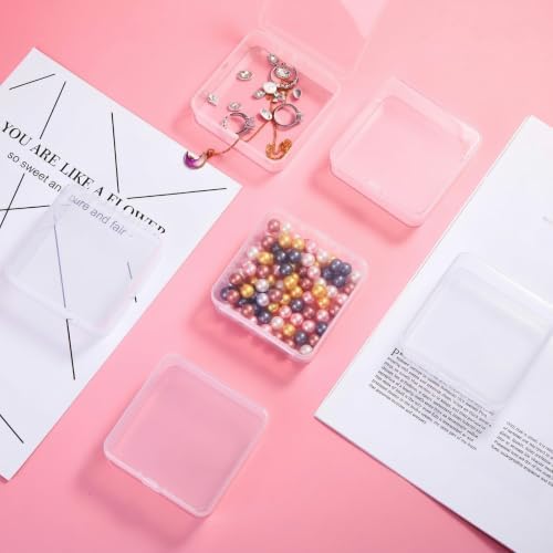 Jetec 30 Pieces Small Clear Plastic Storage Box, 3.3 x 3.3 x 1.1 Inch - Image 5