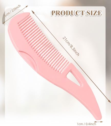 Dandruff Comb Removal 2PC Hollow Fine Tooth Scalp Detox Hair Care Tool (Pink 1PC) - Image 5