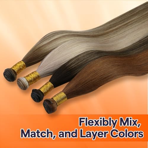 Full Shine Genius Weft Hair Extensions Human Hair for Women 18 Inch 50g - Image 6