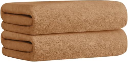 JML Microfiber Bath Towels, 30" x 60", 4 Pack, Beige - Image 4