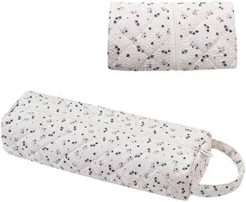 RSRSLEII Quilted Hair Tools Travel Bag, Portable&Foldable, Dark Blue Flower by RSRSLEII