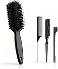 Curl Defining Brush, Curly Hair Brush, Slick Back Hair Brush, For Combing and Shaping Curls in All Hairstyles to Reduce Pulling (Black) by Unknown