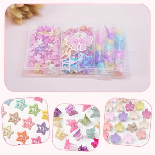 120 PCS Mini Hair Clips Girls Hair Accessories Matte Claw Clips - Image 3