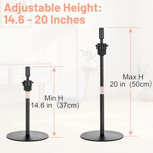 Beauty Star Heavy Duty Mannequin Head Stand, 20 Inch Adjustable Height - Image 3
