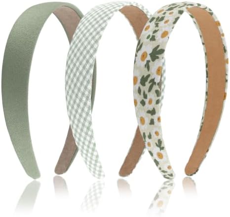 Headbands for Women & Girls, 3 Pack Non Slip Wide Trendy Headbands by Uintoon