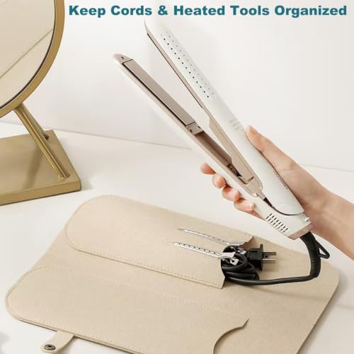Heat Resistant Hair Tools Organizer Bag Curling Iron Holder Storage Pouch - Image 5