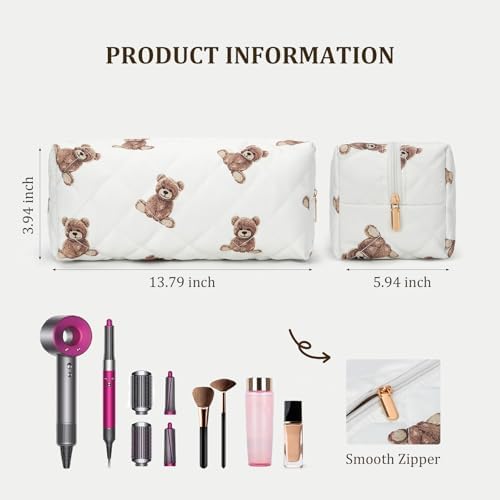 HiTotes Hair Tools Travel Bag Compatible with Dyson Airwrap Cute Floral Travel Case for Shark Flexstyle Hair Tools Organizer - Image 3