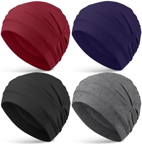 JenPen 4 Pcs Silk Satin Sleeping Bonnet for Women Color by JenPen
