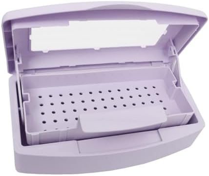 Nail Tool Sterilizer Box, Plastic Sterilization Tray for Tweezer, Eyelash Extensions, Hair Salon, Spa, Nail Implement for Esthetician by TOPCOMWW