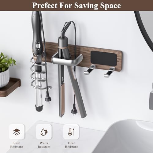Tindbea Hair Dryer Holder Wall Mount Aluminum Alloy Hot Tools Organizer - Image 5
