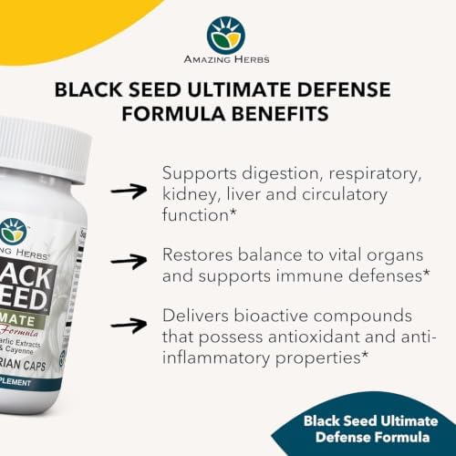 Amazing Herbs Whole Spectrum Black Seed Ultimate - 100 Count (Pack of 2) - Image 3