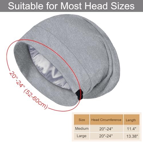Satin Bonnets for Sleeping Adjustable Silk Lined Bonnet Sleep Cap Hair Wrap - Image 3
