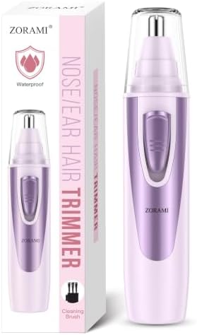 Ear and Nose Hair Trimmer Clipper - 2026 Professional Painless Eyebrow & Facial Hair Trimmer for Men Women, Battery-Operated Trimmer with IPX7 Waterproof, Dual Edge Blades for Easy Cleansing Lavender by Unknown