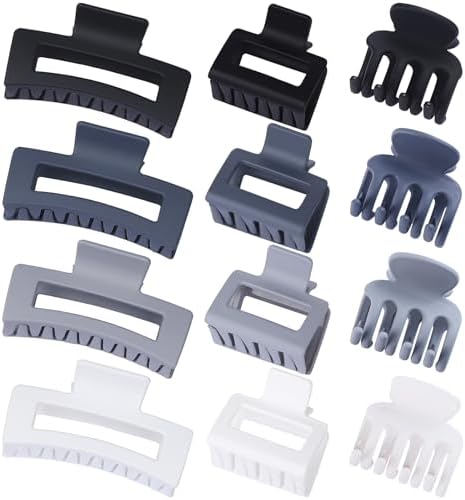 SMKSL 12 Pcs Hair Claw Clips for Women & Girls 3 Styles Hair Accessories - Image 2