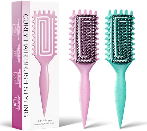 Curly Hair Brush, Curl Brush For Wet & Dry Hair,Curl Defining For Women&Men by Weldilgit