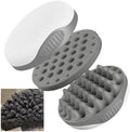 WTTORDE Silicone Hair Brush, Gray - Curly Hair Brush with Double-Sided Use, Different Sized Holes for Curling Afro and Short Hair, Non-Slip Twist Curl Comb for Men and Women, Travel Size by WTTORDE