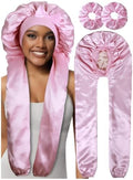 1+2 Satin Pantyhose Bonnet for Braids, Long Hair Bonnet for Women Sleeping by Heniho