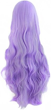 MapofBeauty 32 Inch/80 cm Fashion Long Curly Cosplay Wig (Light Purple) - Image 2