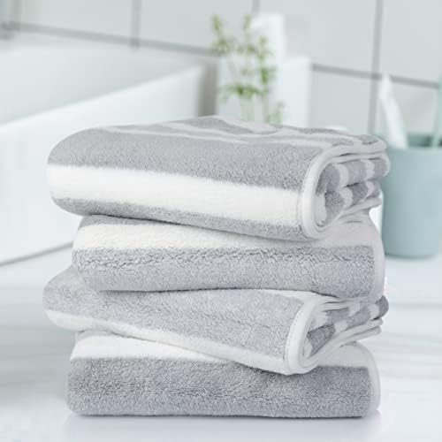KinHwa Gray Bathroom Hand Towels, Microfiber Hand Towels, 16x30Inch, 4Pack - Image 6