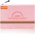 JUNDUN Fireproof Document Bag,14.2”x 10.0”Waterproof and Fireproof Money Bag with Aluminum Foil Lining,Fireproof Safe Storage Pouch with Zipper for Document and Cash,Pink by JUNDUN