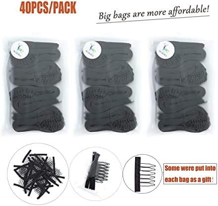 Adjustable Elastic Bands Straps For Wigs (Black/40pcs) - Image 2