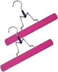 2 Pcs Hair Extensions Hanger, Wooden Wig Storage Hair Hanger with Anti-Slip for Wigs (Pink) by YANTAISIYU