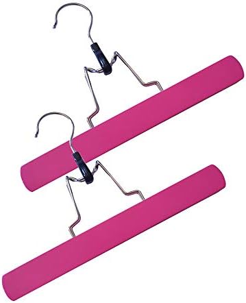 2 Pcs Hair Extensions Hanger, Wooden Wig Storage Hair Hanger with Anti-Slip for Wigs (Pink) by YANTAISIYU