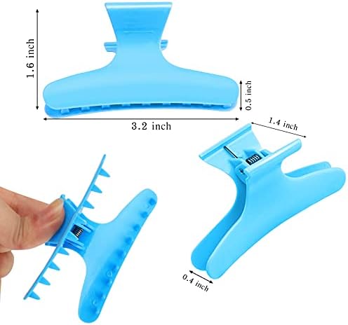 Ondder 12 Pack Butterfly Hair Clamps Clips Hair Claw Clips Salon Pro Section Clip for Styling Sectioning Cutting Coloring Hair Clips Hairdressing Salon Tool Hair Accessories for Women Girls - Image 3