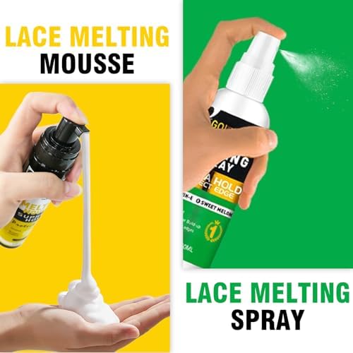 Lace Melting and Holding Mousse Glue-Less Hair Adhesive for Wigs, Wig Glue Lace Melting Spray Lace Melt Mousse for Closure Wigs Extensions, Wig Melting Mousse Supreme Hold for Wig Hair Wig Install Kit - Image 5