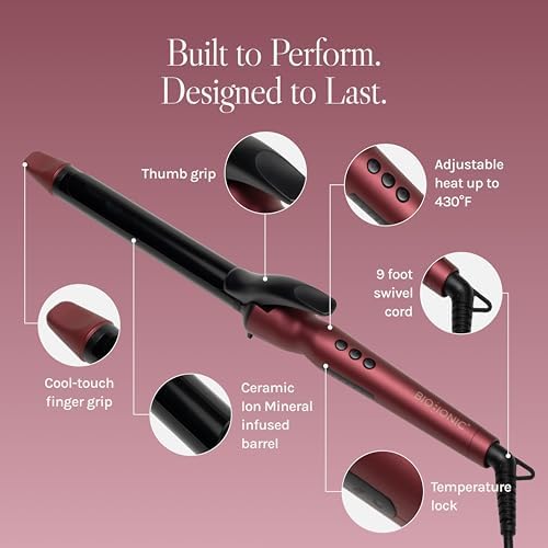 Bio Ionic Long Barrel Curling Iron, Moisture Heat Technology & NanoIonic MX - Image 5