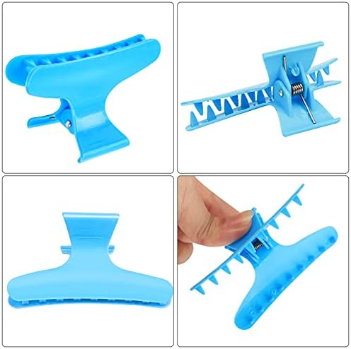 Ondder 12 Pack Butterfly Hair Clamps Claw Clips Salon Pro Section Clip for Styling, Sectioning, Cutting, Coloring Hair Clips Hairdressing Salon Tool Hair Accessories for Women Girls - Image 2