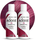 Adore Semi Permanent Hair Color, 070 Raging Red, 4 Fl Oz (2 Pack) by Adore