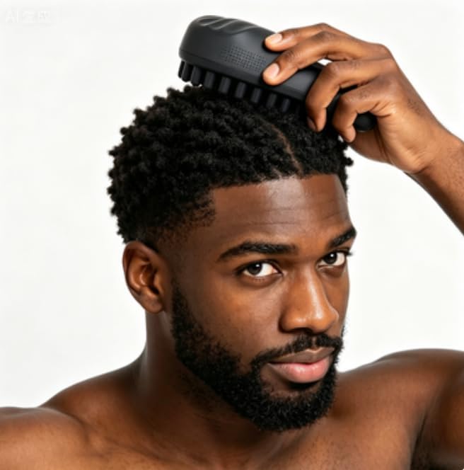 Luxury Rubber Curling Hair Brush - Premium Twist Tool for Afro Hair，Quick & Easy Styling，Washable Twist Styling Tool for Curly, Black (Large) by HUZJKD