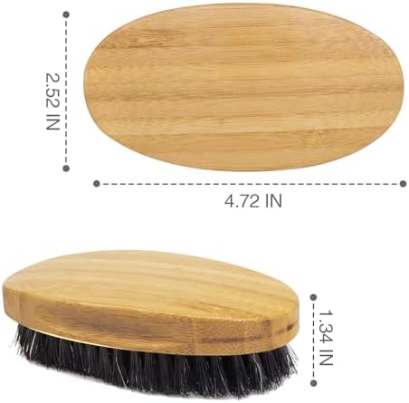 Medium Hard Palm Wave Hair Brushes for Men's Hair Styling, Yellow - Image 2