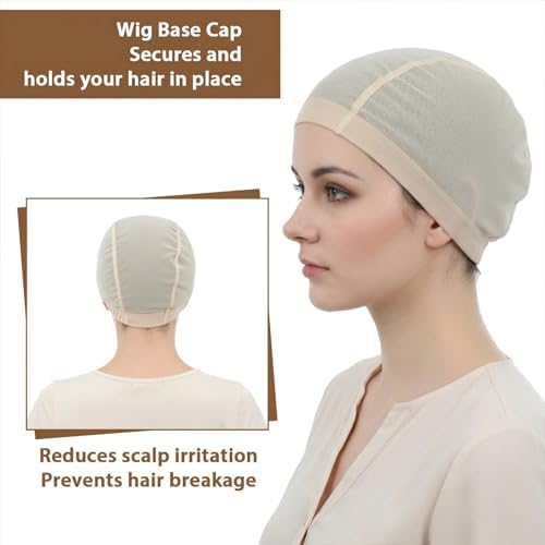 4 Pack Wig Caps to Hold Wig in Place - Elastic, Breathable, and Soft Wig Liner Caps for Hair Loss and Chemotherapy (Beige) - Image 4