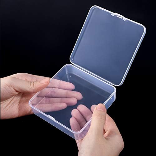 Jetec 18 Pieces Small Clear Plastic Storage Box, 3.7 x 3.7 x 1.2 Inch - Image 4