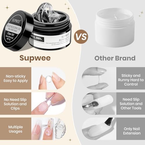 Clear 3D Sculpting Gel Non-Stick Hand Solid Builder Gel for Nails - Image 3