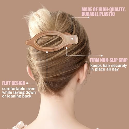 Flat Hair Clips for Women - 6 PCS French Flat Claw Clips Medium Hair Clips for Girls Large Hair Claw Clips for Thick or Thin Hair Strong Hold No Slip Hair Accessories for women (Ice Cream) - Image 5