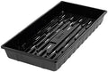 SUNPACK 10" x 20" Extra Strength Plastic Seed Starting Tray, Black, 2.5" - with Drainage Holes, Ideal for Greenhouses or Indoor Gardening - Made of BPA-Free Plastic by SUNPACK