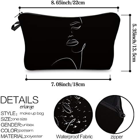 Deanfun Small Makeup Bag for Purse, Waterproof Makeup Bags Roomy Toiletry Pouch Travel Accessories Gifts (55884) - Image 2