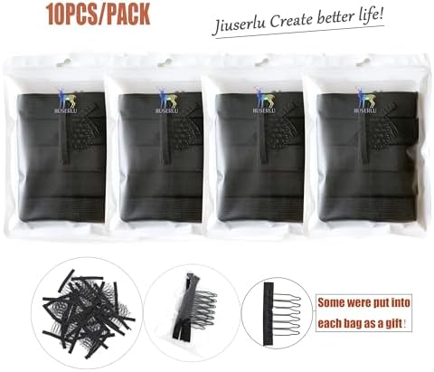 Adjustable Elastic Bands Straps For Wigs (Black/10pcs) - Image 2